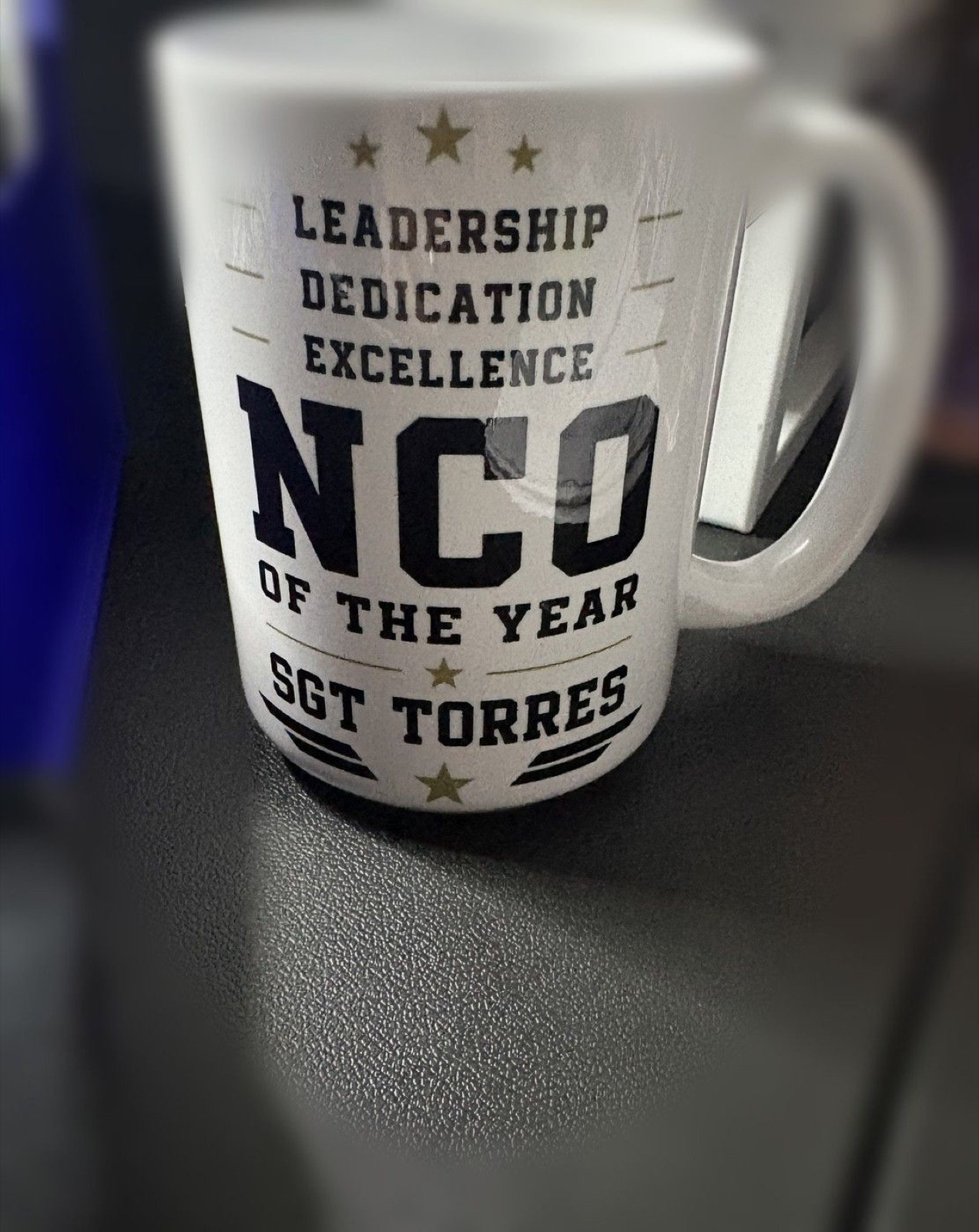 Custom SGT Torres military mug